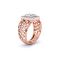 Fancy Baguette & Round Shape Diamonds Ring