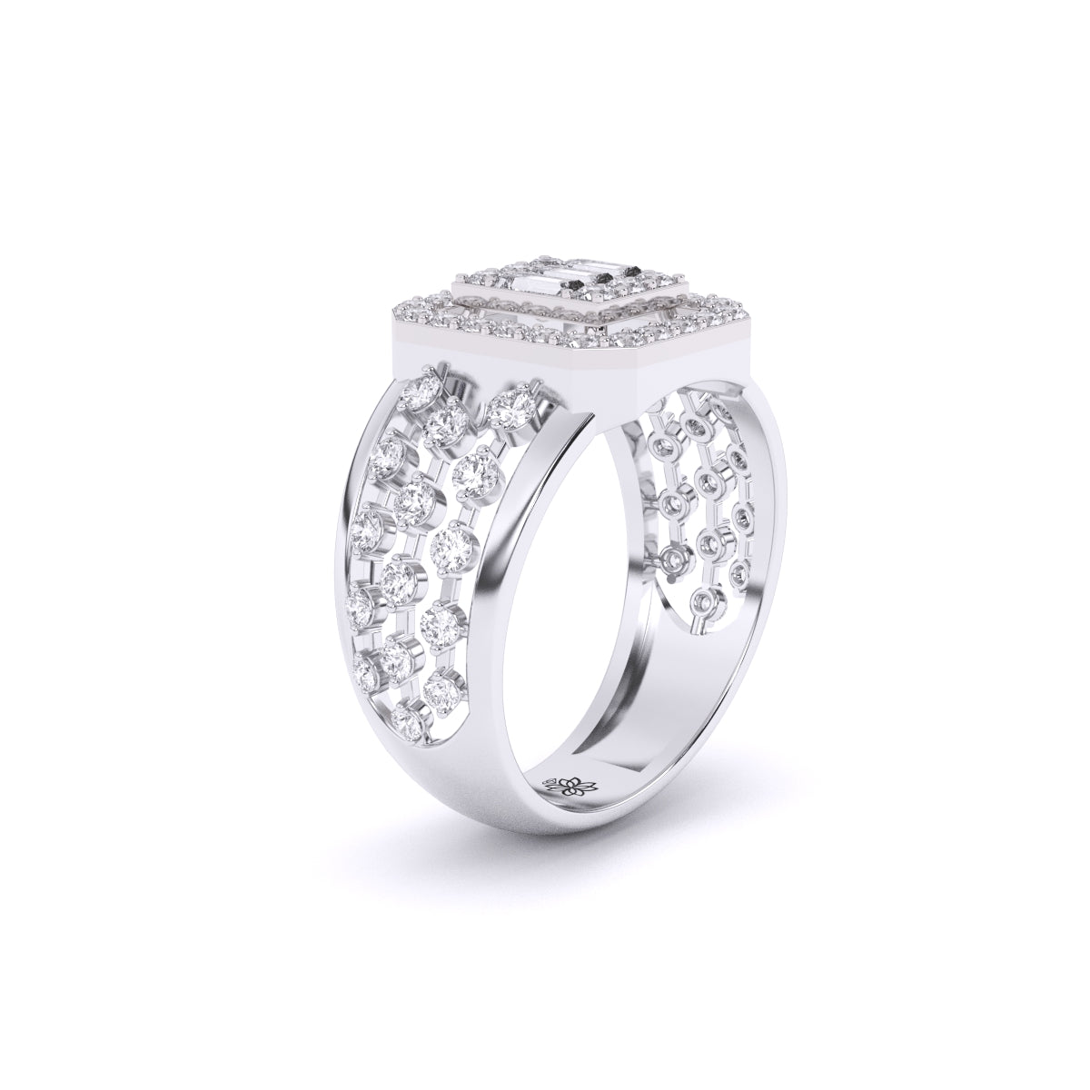 Fancy Baguette & Round Shape Diamonds Ring