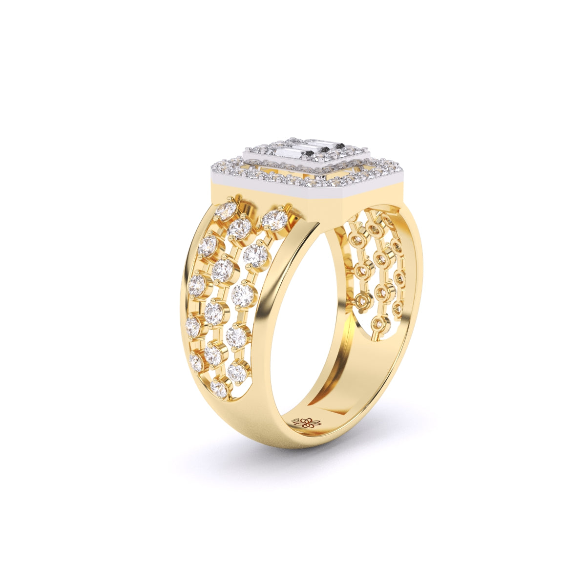 Fancy Baguette & Round Shape Diamonds Ring