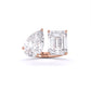 Centre Solitaire Mixed Fancy & Side Round Diamonds Ring