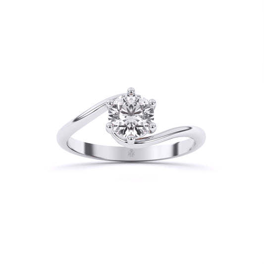 Simplicity Curve Solitaire Ring