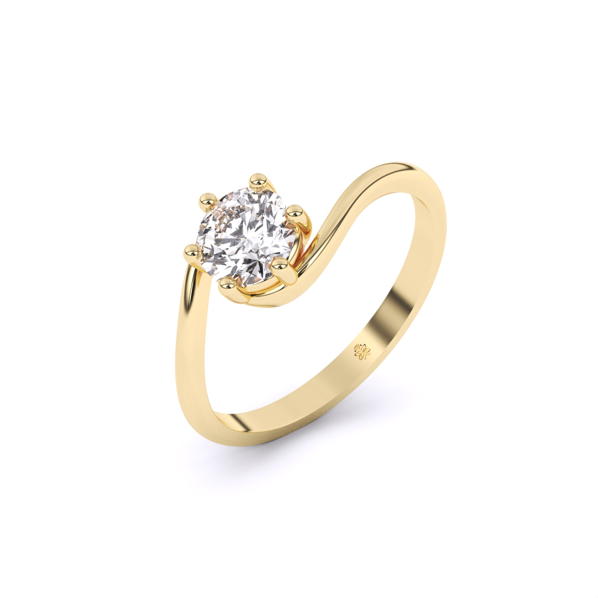 Simplicity Curve Solitaire Ring