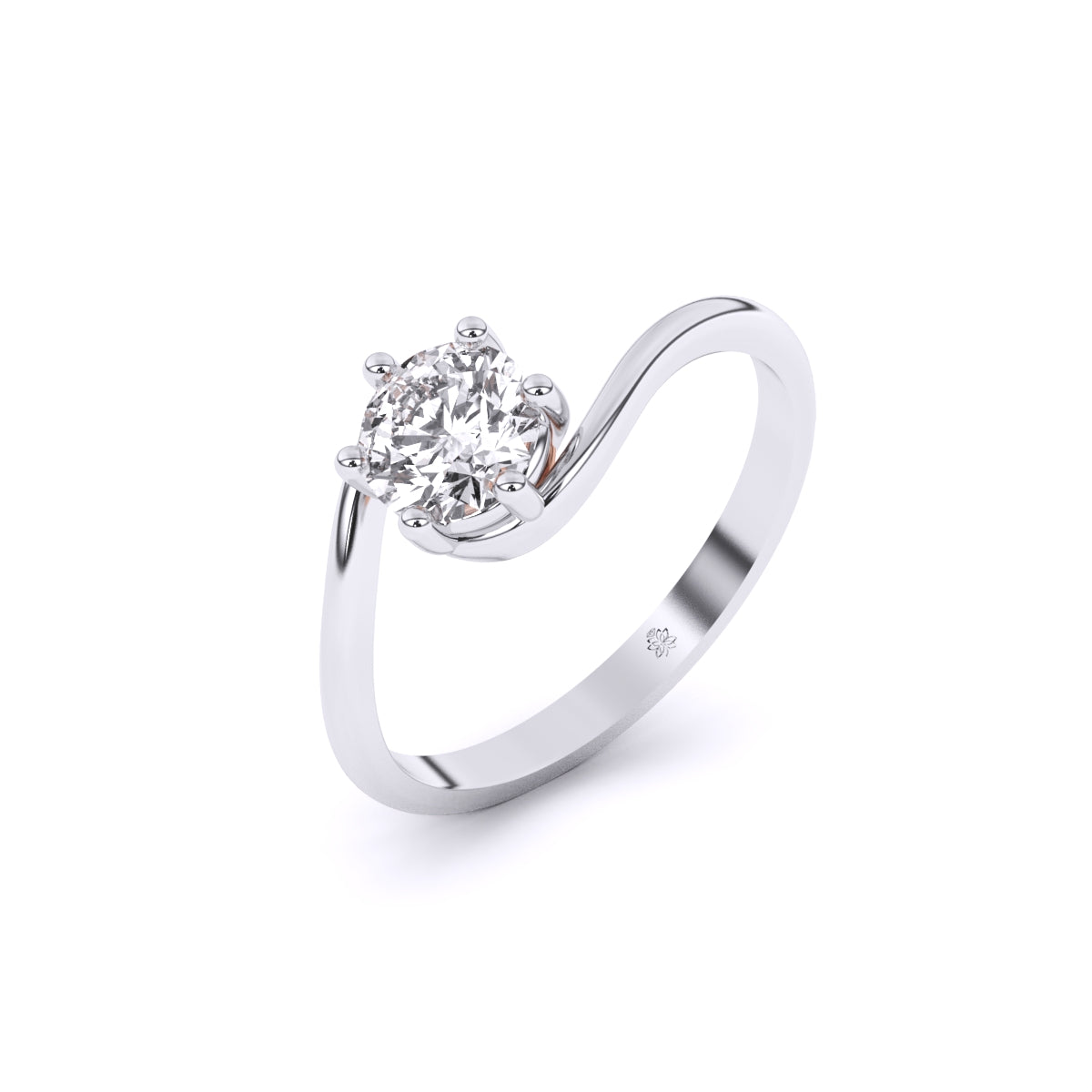 Simplicity Curve Solitaire Ring