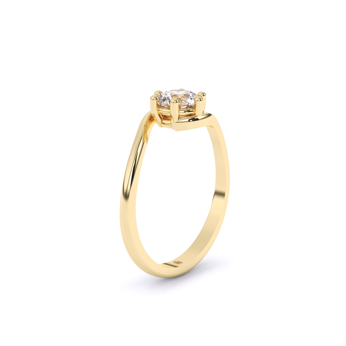 Simplicity Curve Solitaire Ring