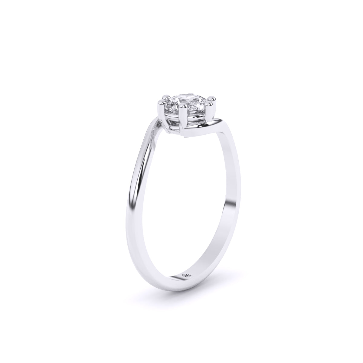 Simplicity Curve Solitaire Ring