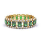 Radiant Cut Green EMERALD Fancy Bracelet