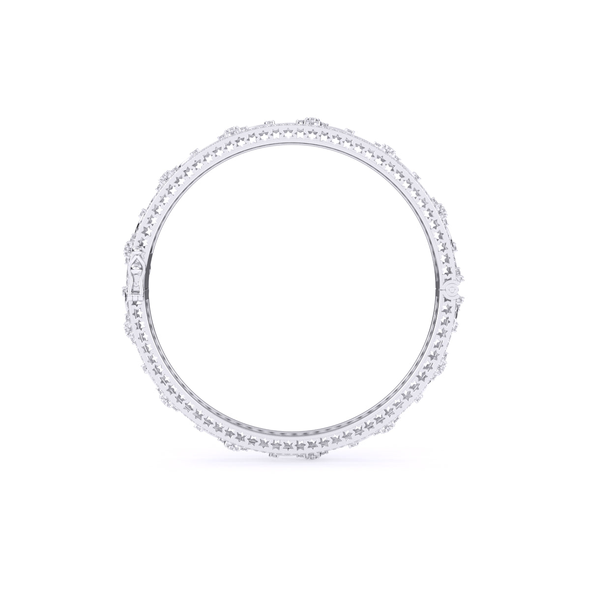 Round Diamonds Royal Queen Bangle Bracelet