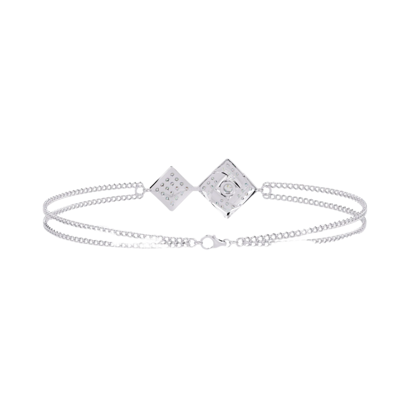 Exquisite Diamond Embrace Bracelet