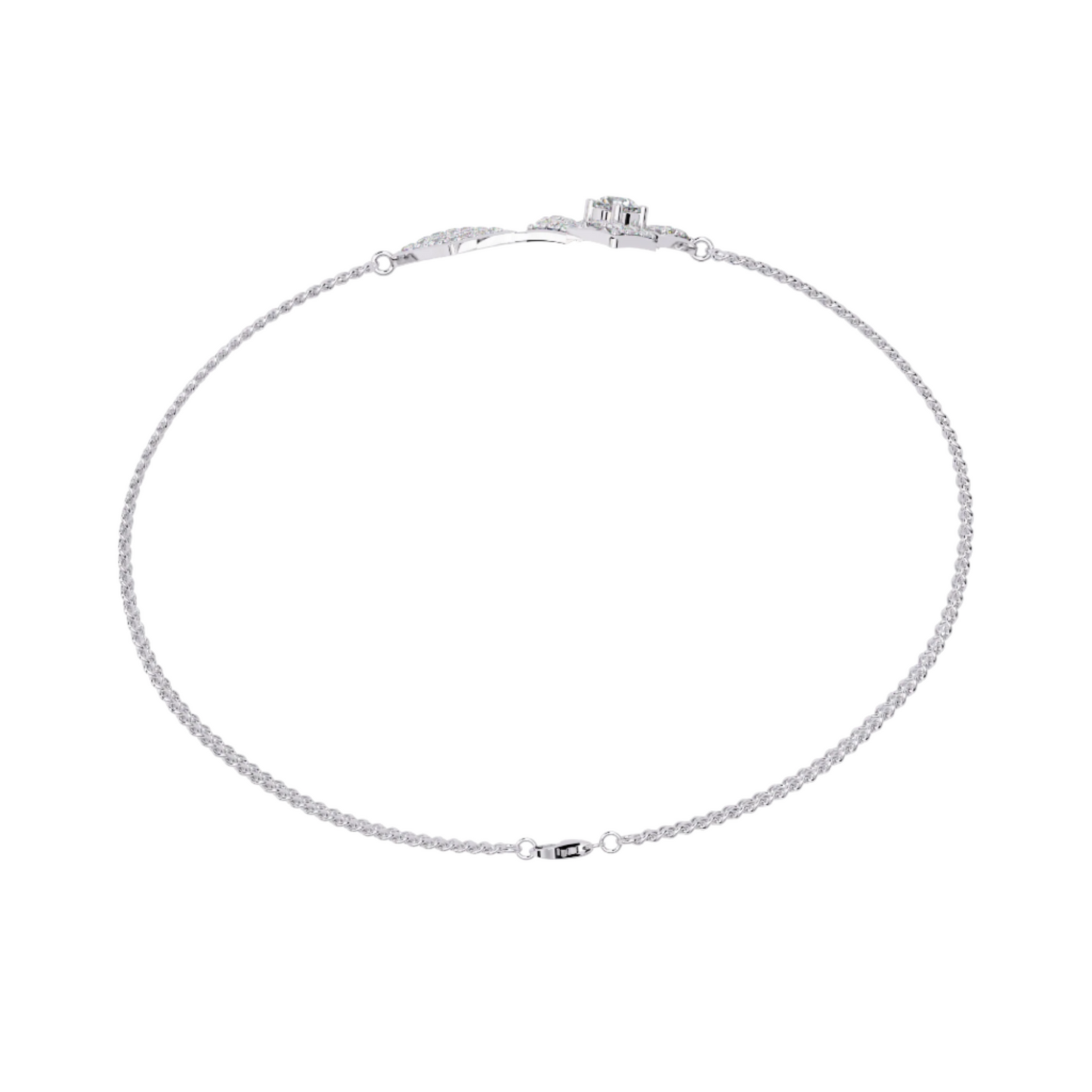 Exquisite Diamond Embrace Bracelet