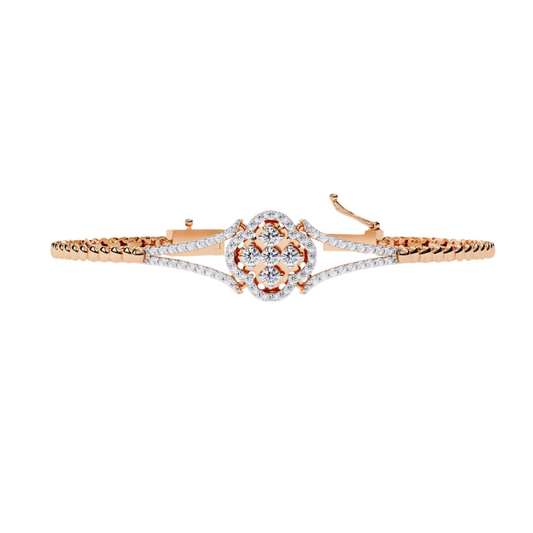 Angular Diamond Bangle