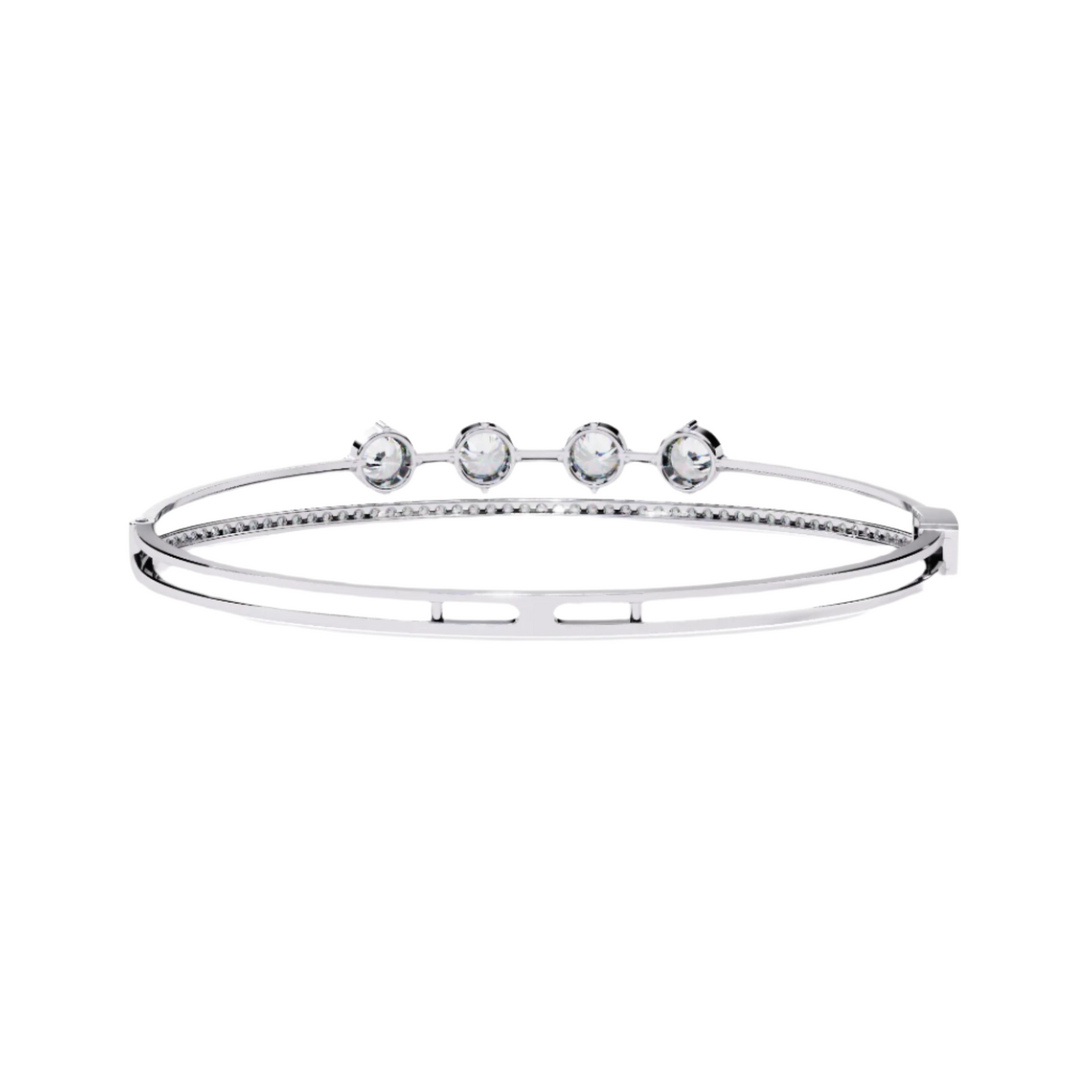 Diamond Bangle with Five Stone Design