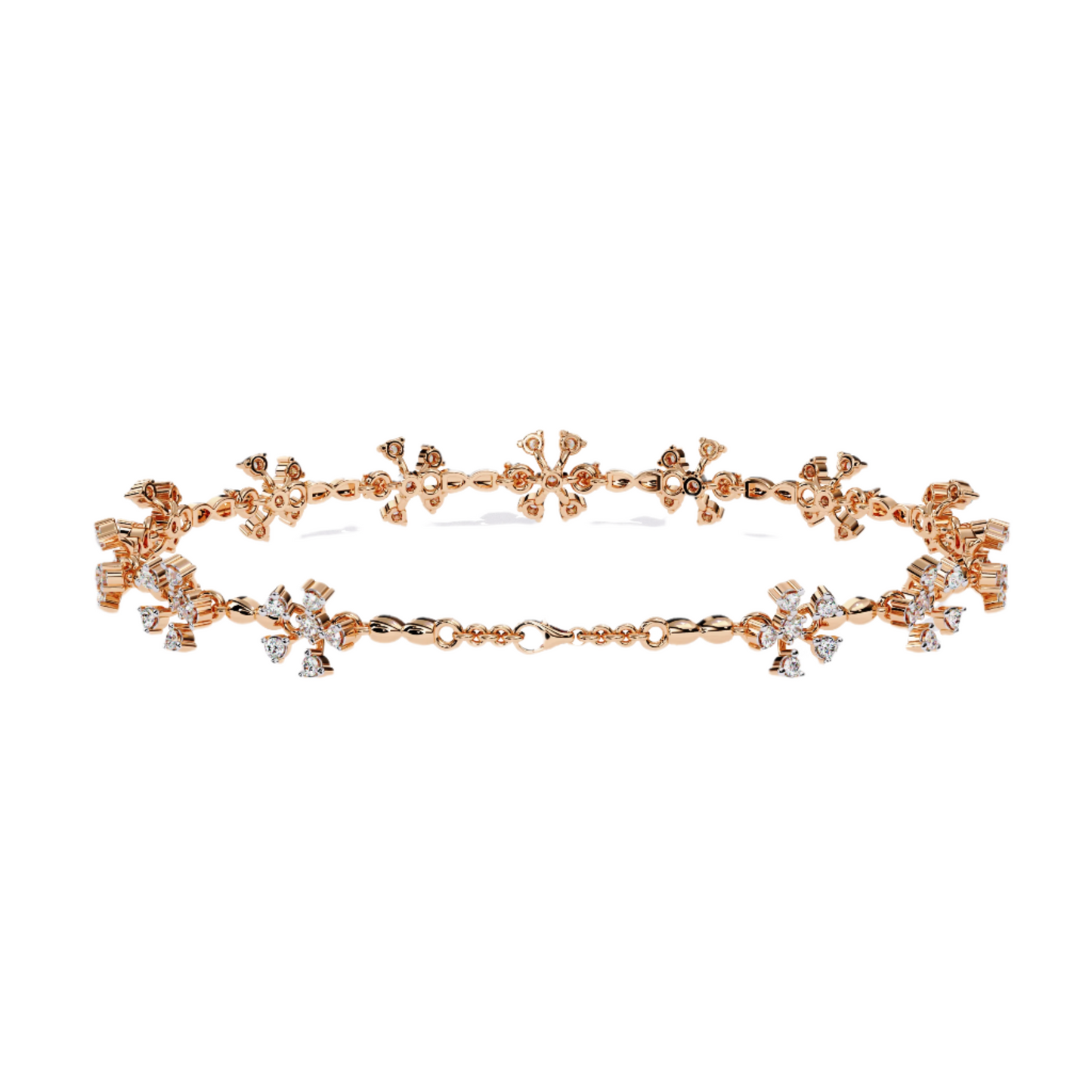 Shimmering Snowflake Diamond Bracelet