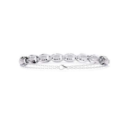 Bracelet with Pave Diamonds and Delicate Chain Accents