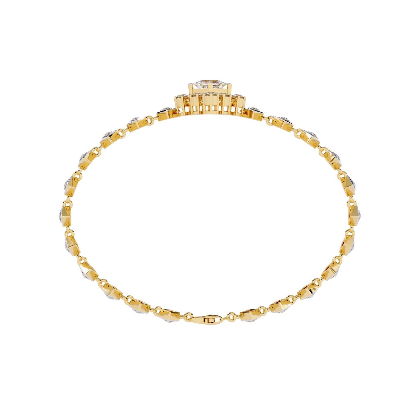 Delicate Diamond Bracelet in Two-Tone