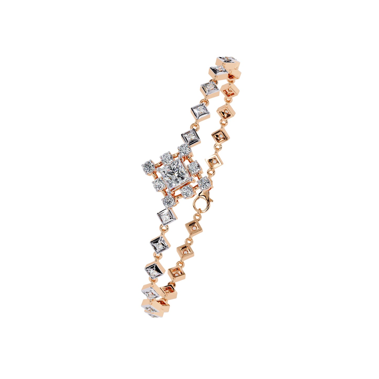 Delicate Diamond Bracelet in Two-Tone