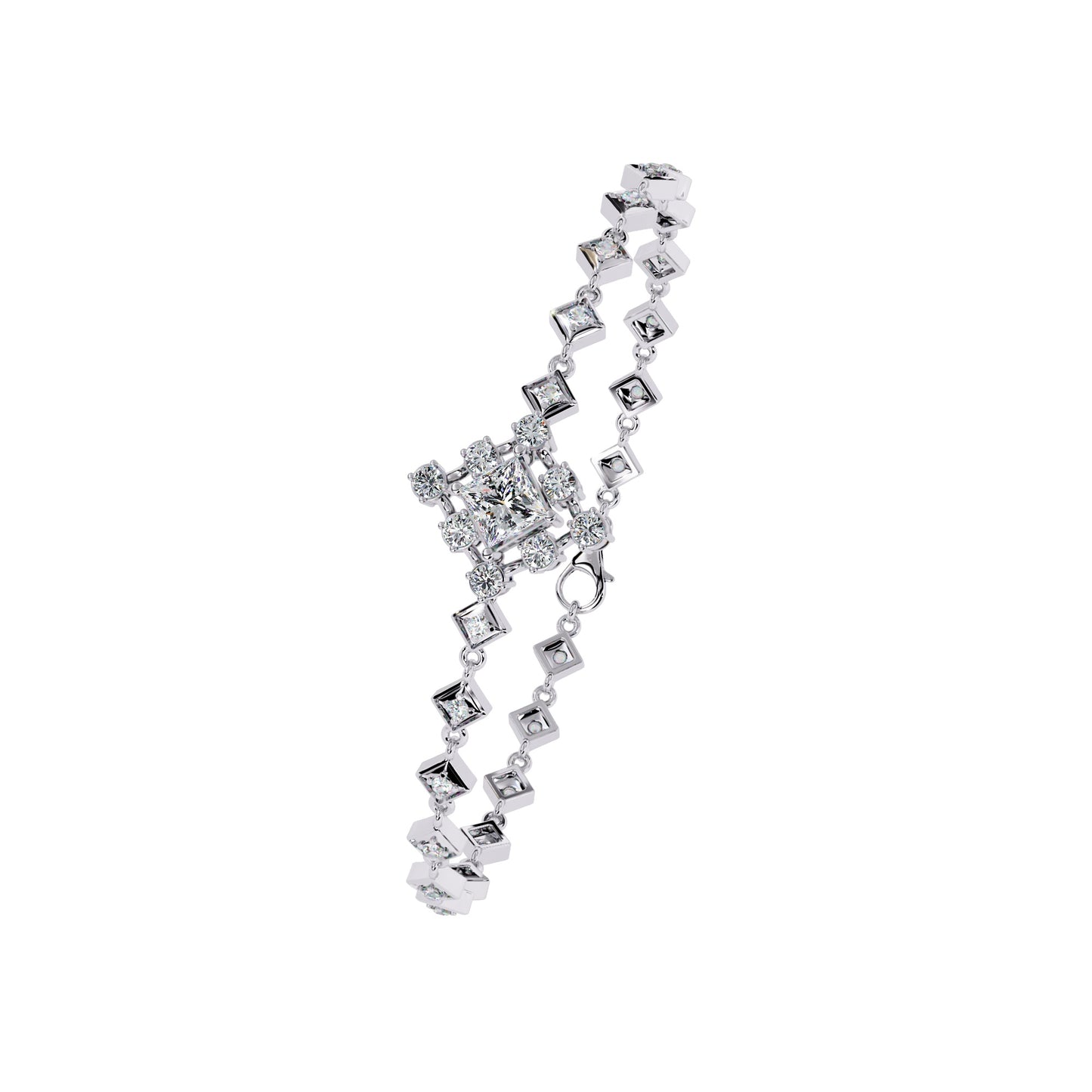 Delicate Diamond Bracelet in Two-Tone