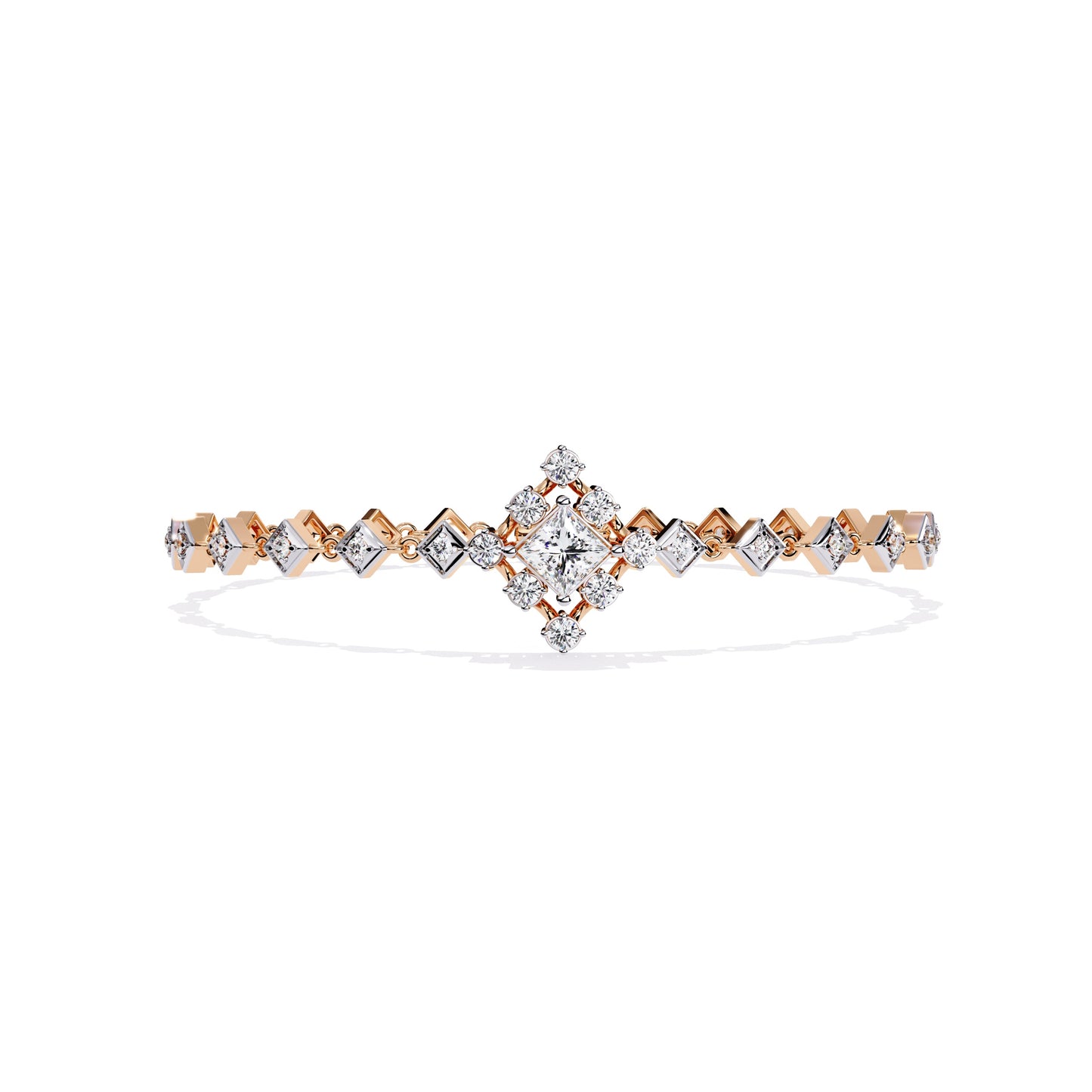 Delicate Diamond Bracelet in Two-Tone