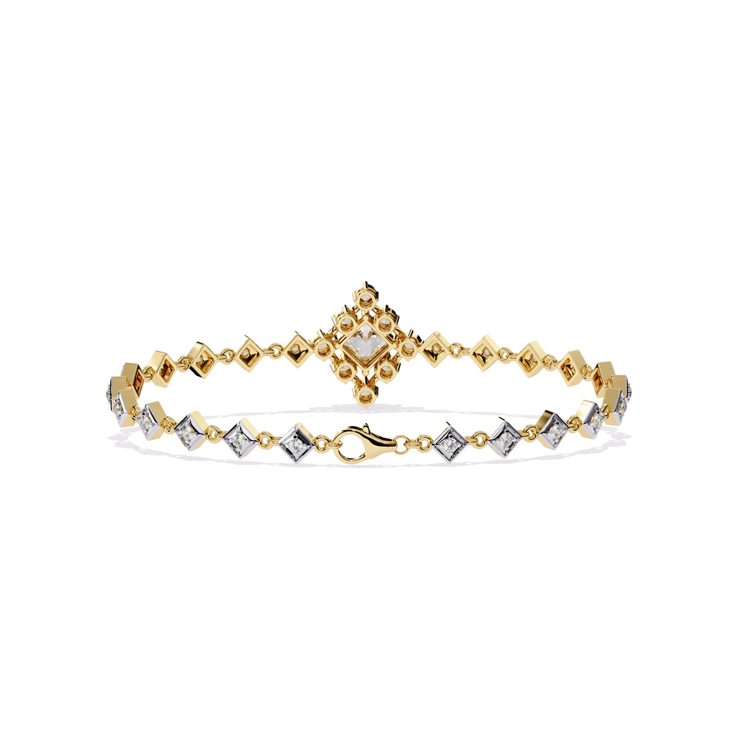 Delicate Diamond Bracelet in Two-Tone