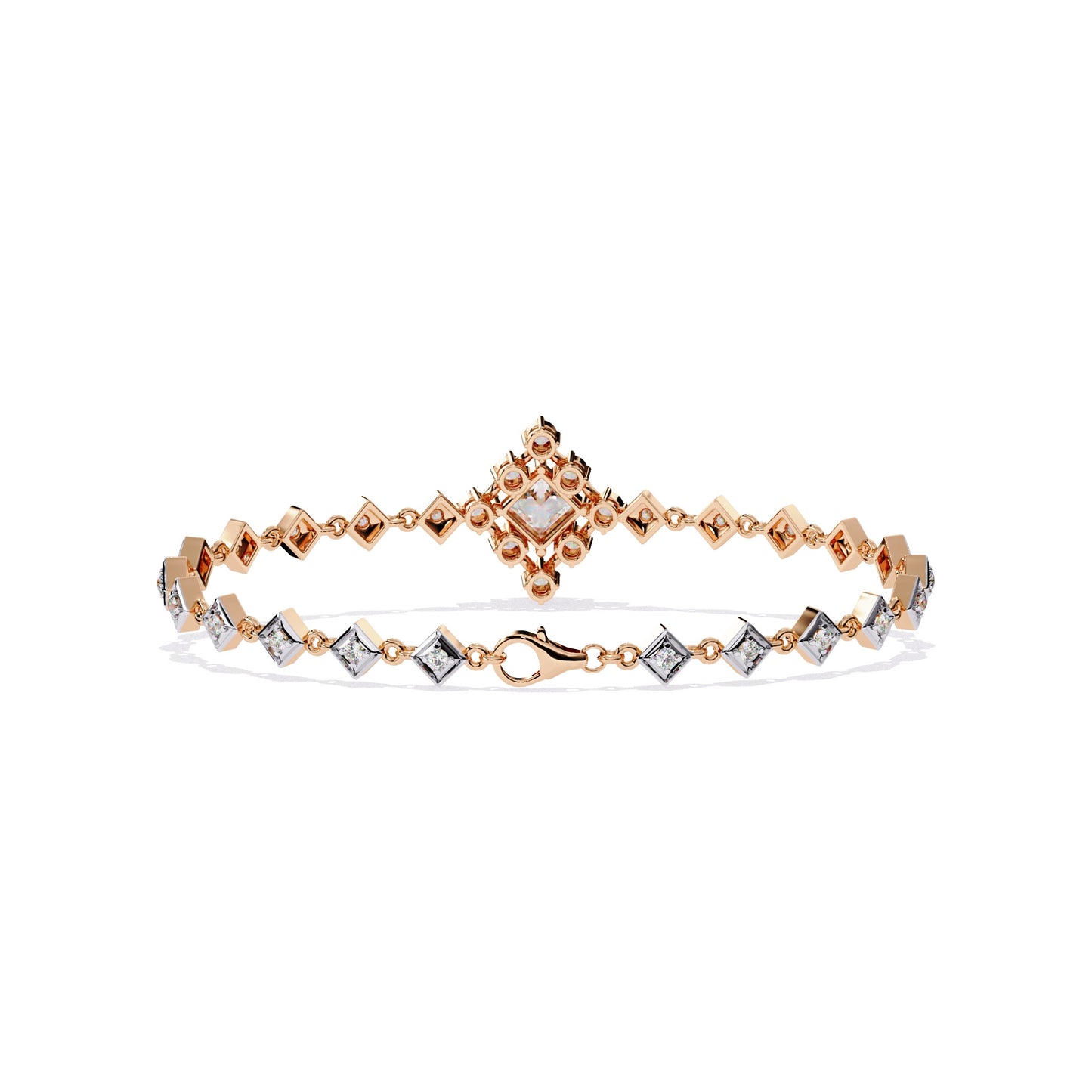 Delicate Diamond Bracelet in Two-Tone