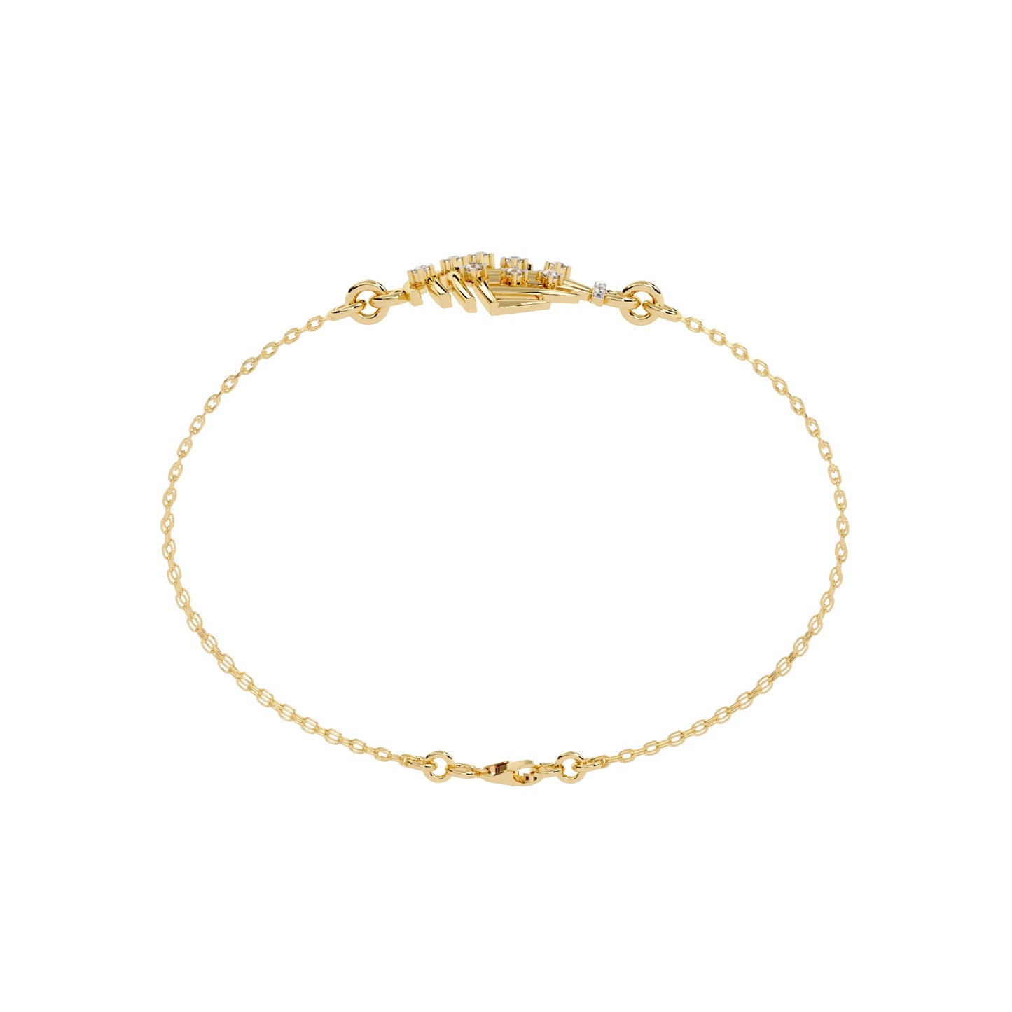 Fine Gold Bracelet with Sparkling Diamonds