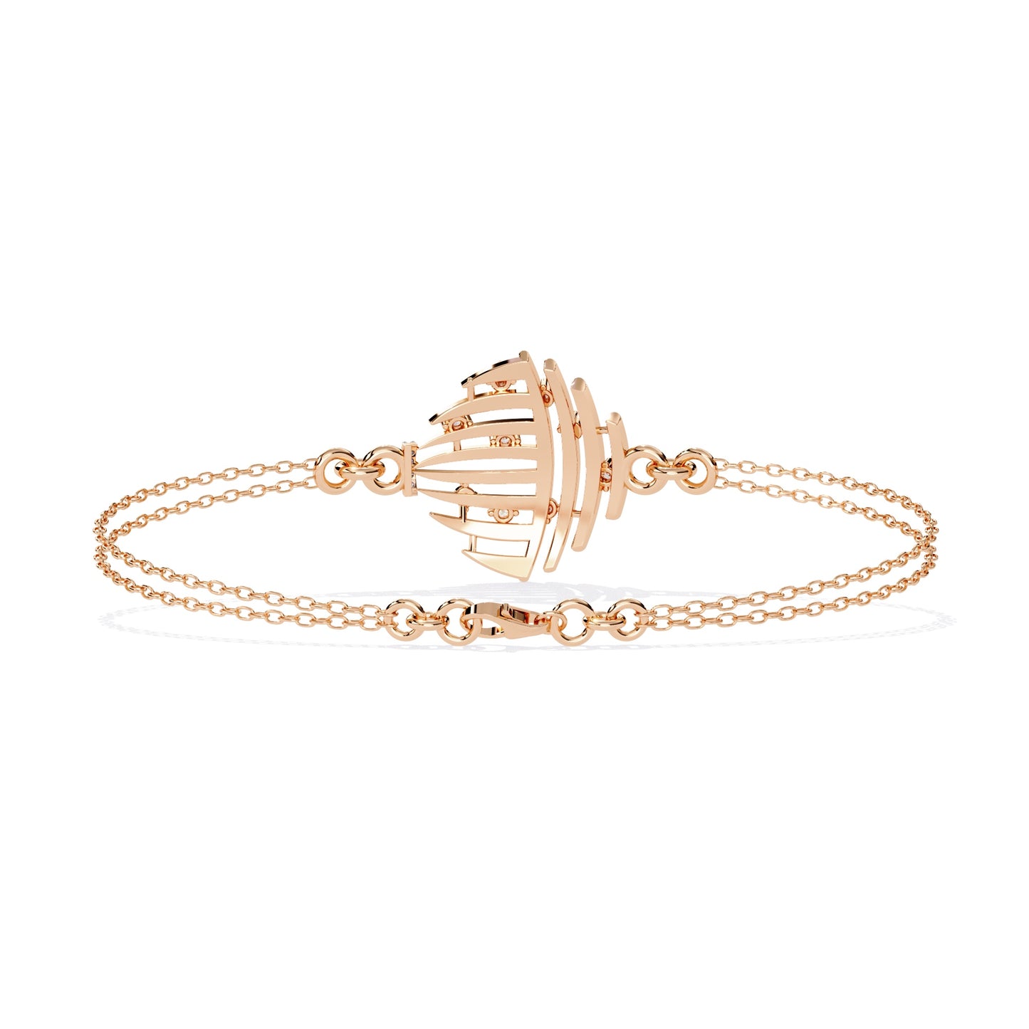 Fine Gold Bracelet with Sparkling Diamonds