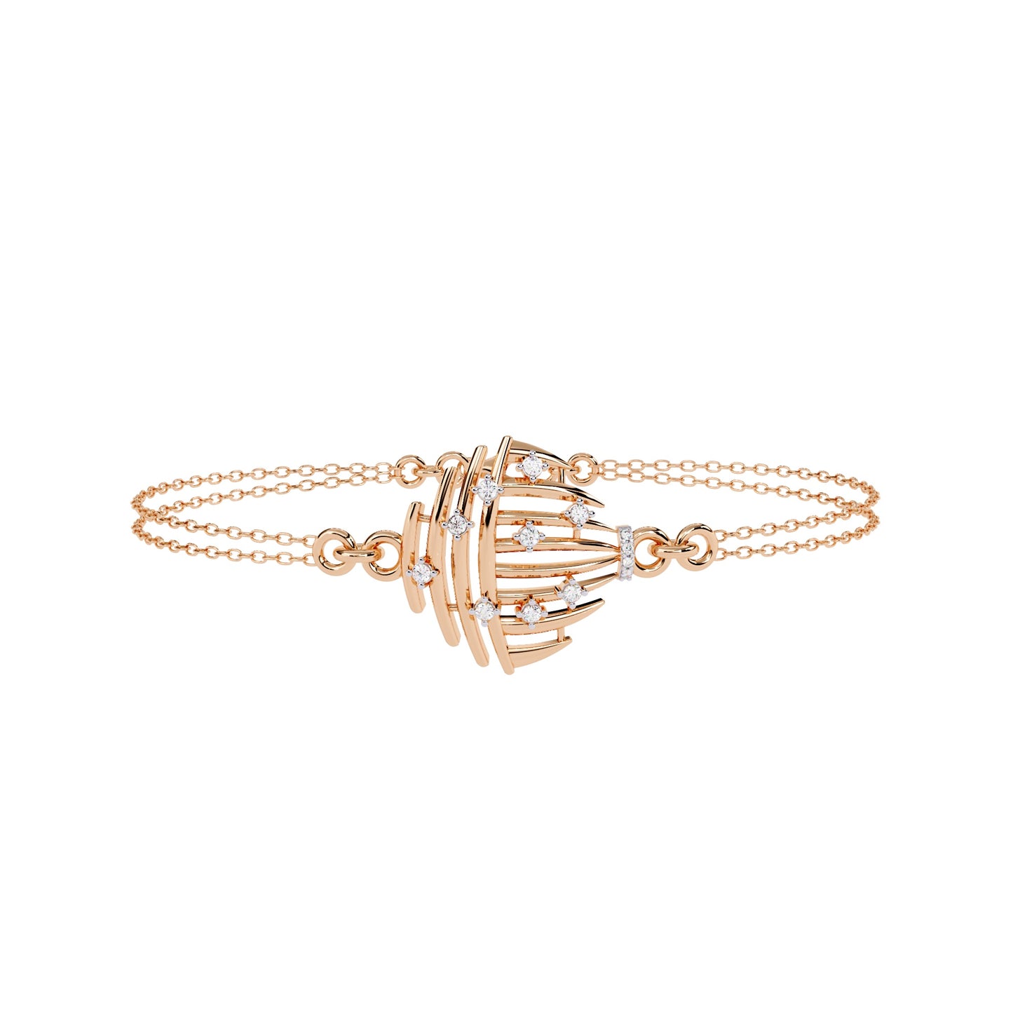 Fine Gold Bracelet with Sparkling Diamonds