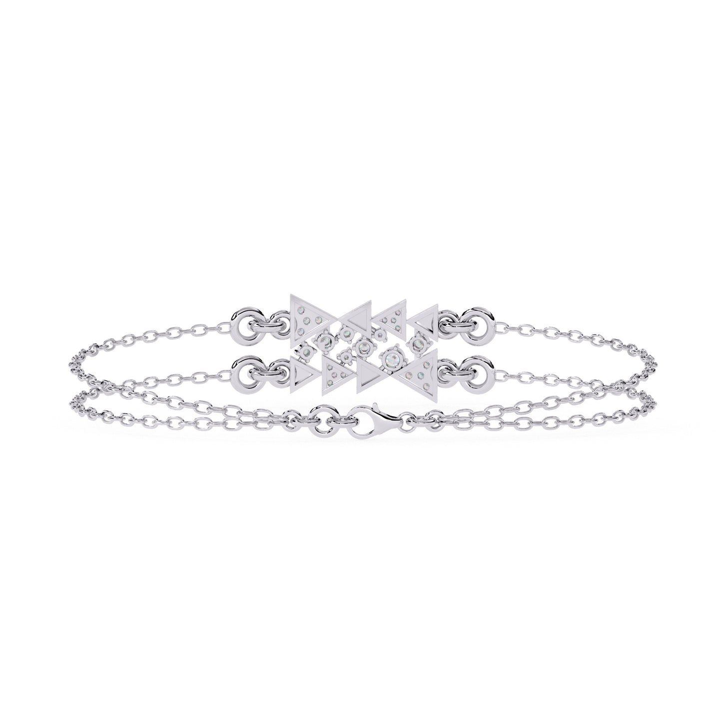 Elegant  Diamond Triangle Bracelet