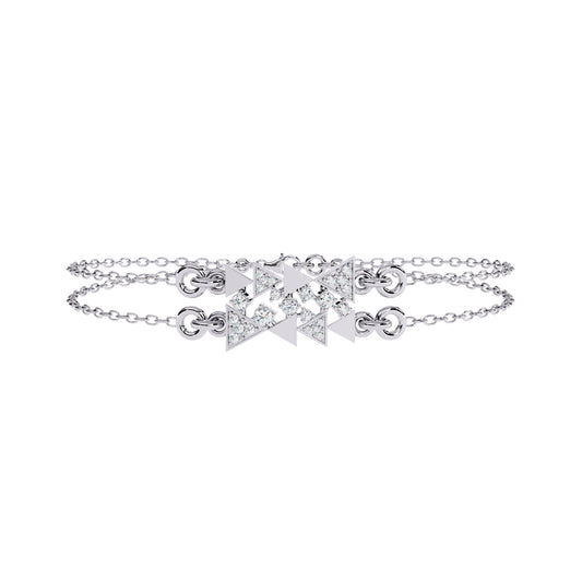 Elegant  Diamond Triangle Bracelet