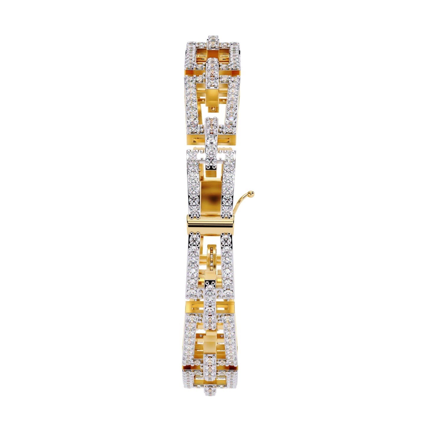 Geometric Pattern Diamond Bracelet