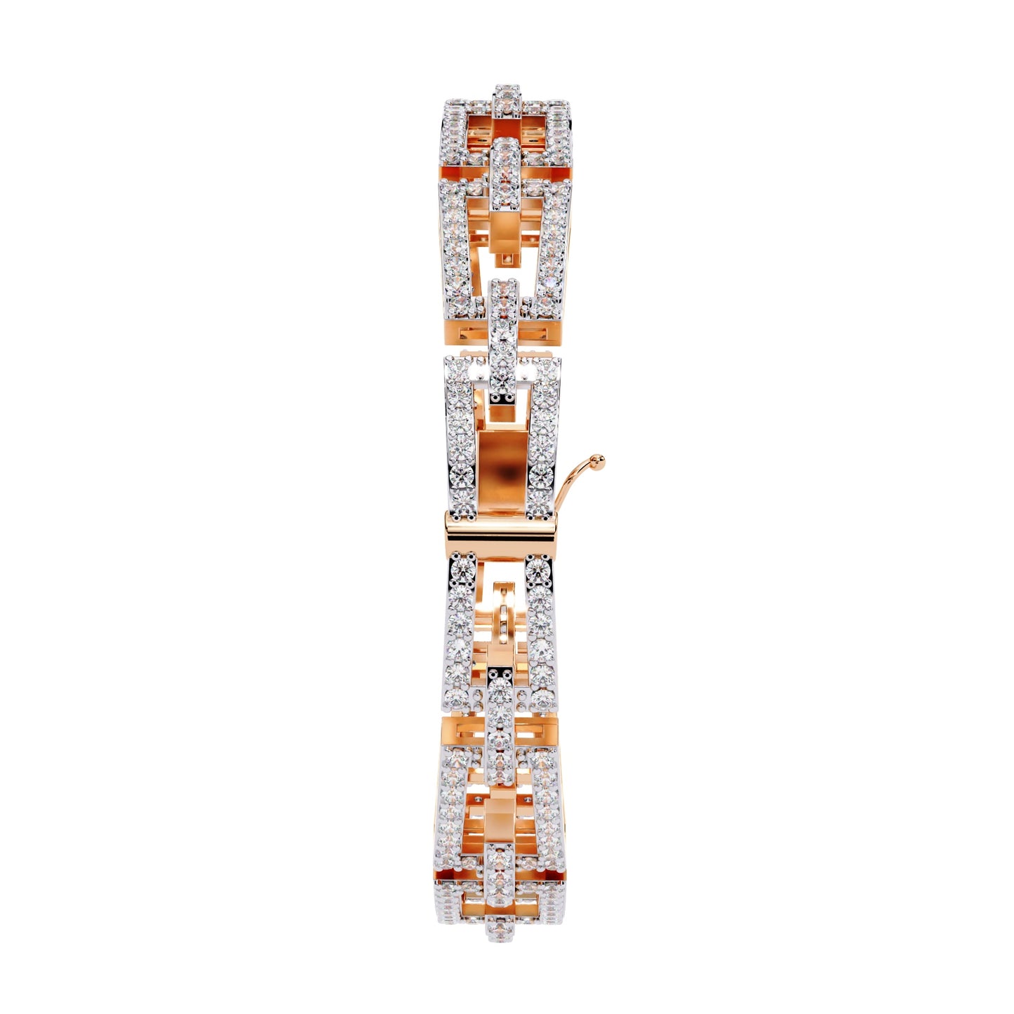 Geometric Pattern Diamond Bracelet