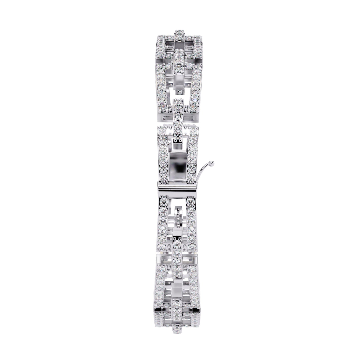 Geometric Pattern Diamond Bracelet