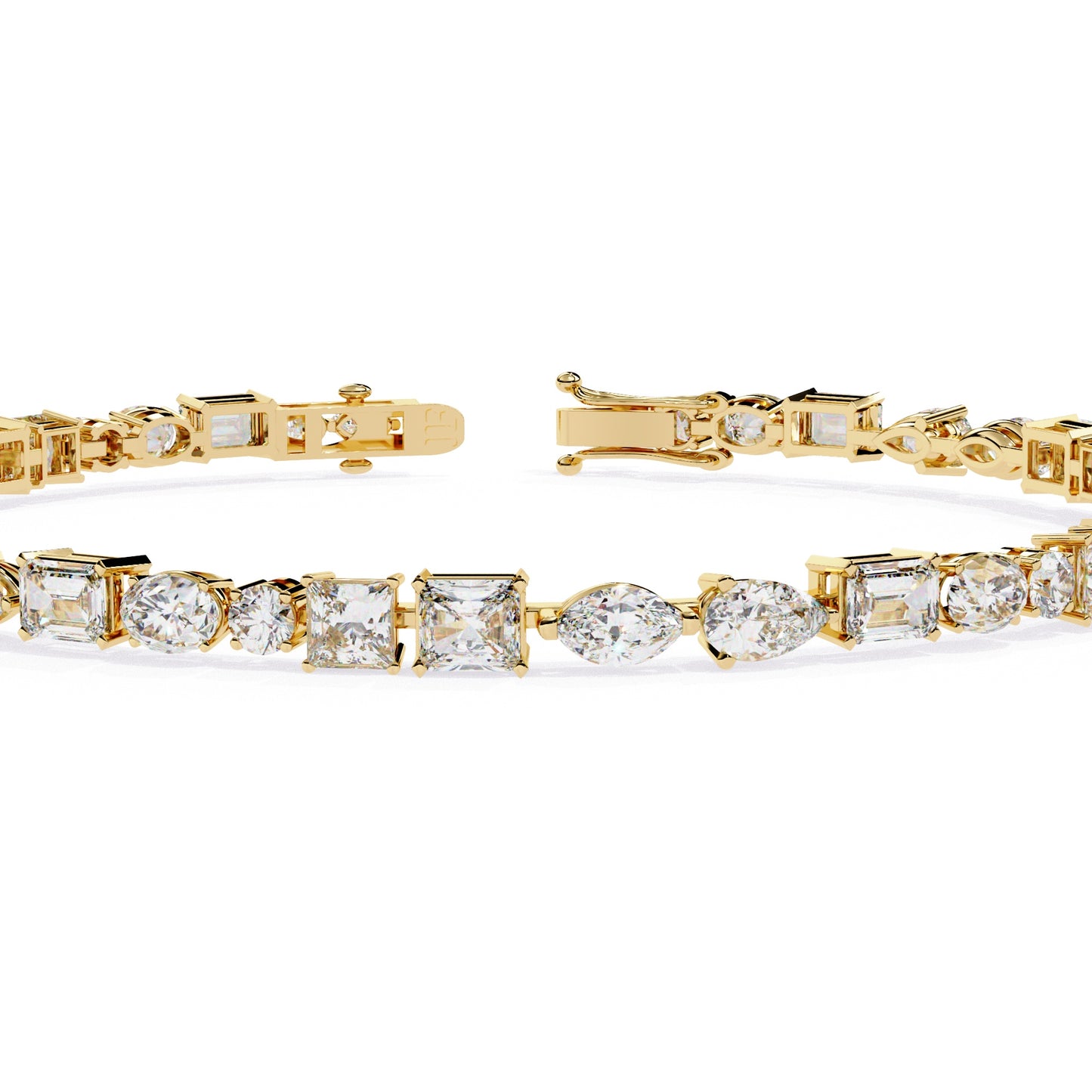 Pear, Marquise, and Round Diamond Bracelet