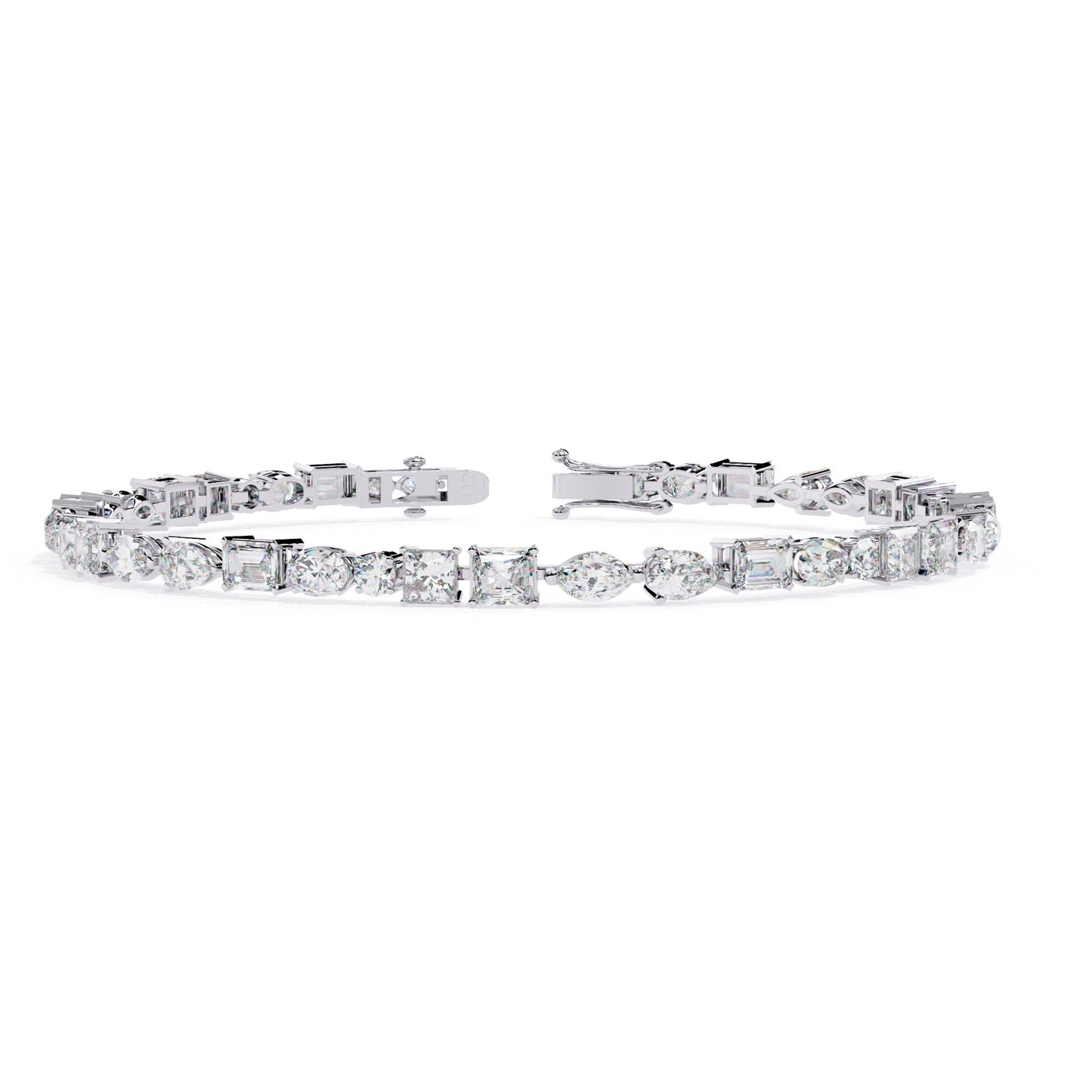 Pear, Marquise, and Round Diamond Bracelet