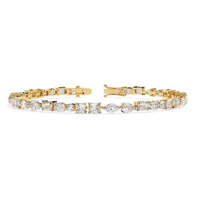 Pear, Marquise, and Round Diamond Bracelet