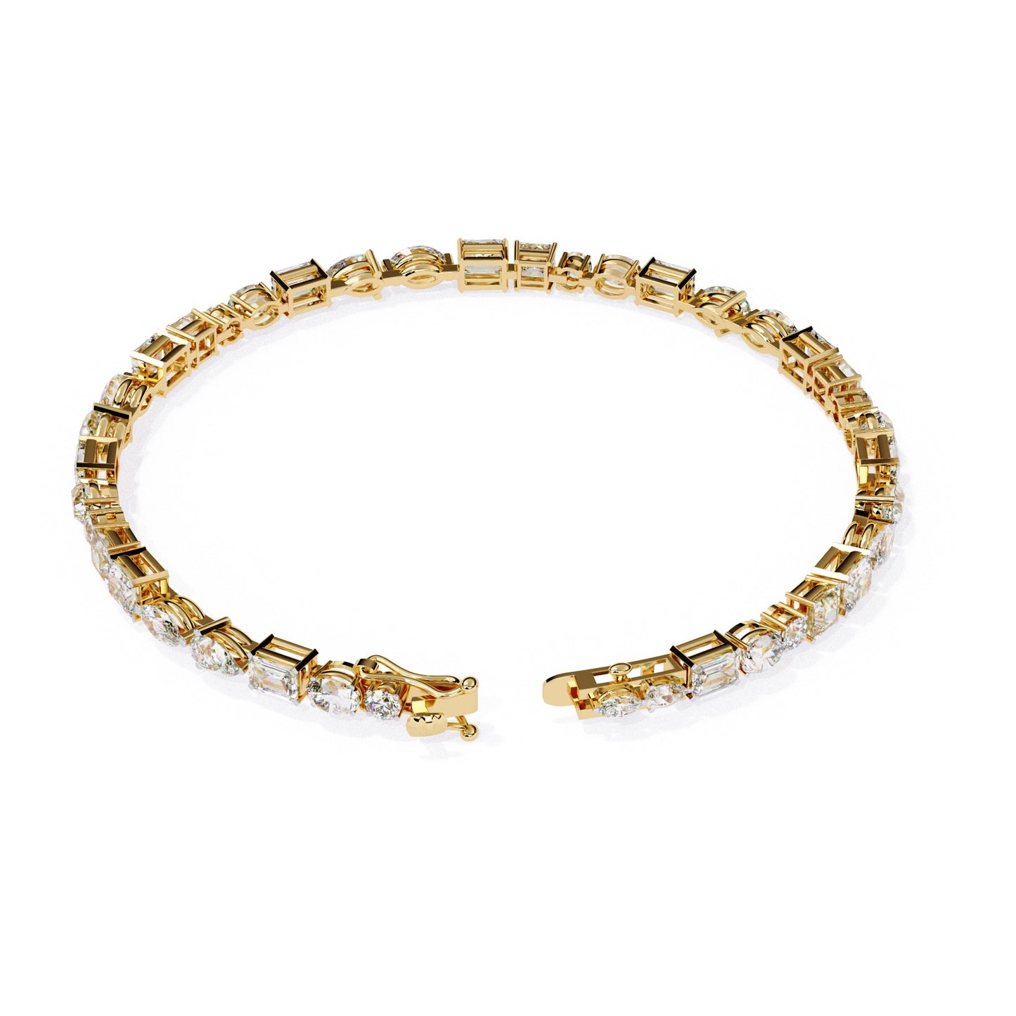 Pear, Marquise, and Round Diamond Bracelet