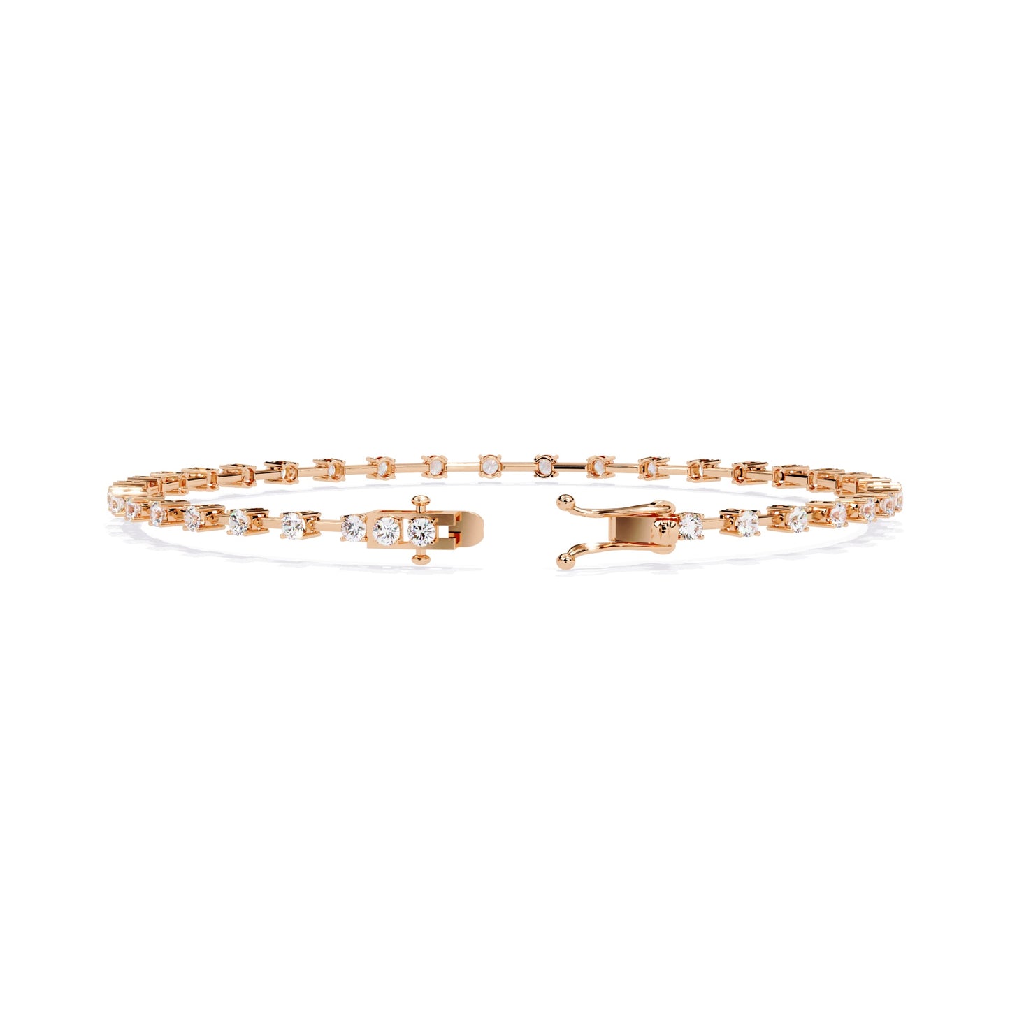 Diamond Bracelet with Geometric Bar Design