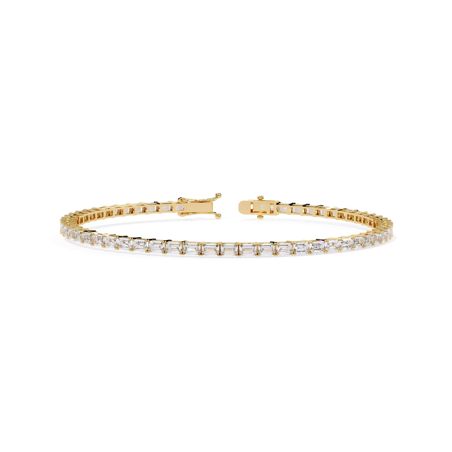 Elegant Baguette Diamond Line Bracelet