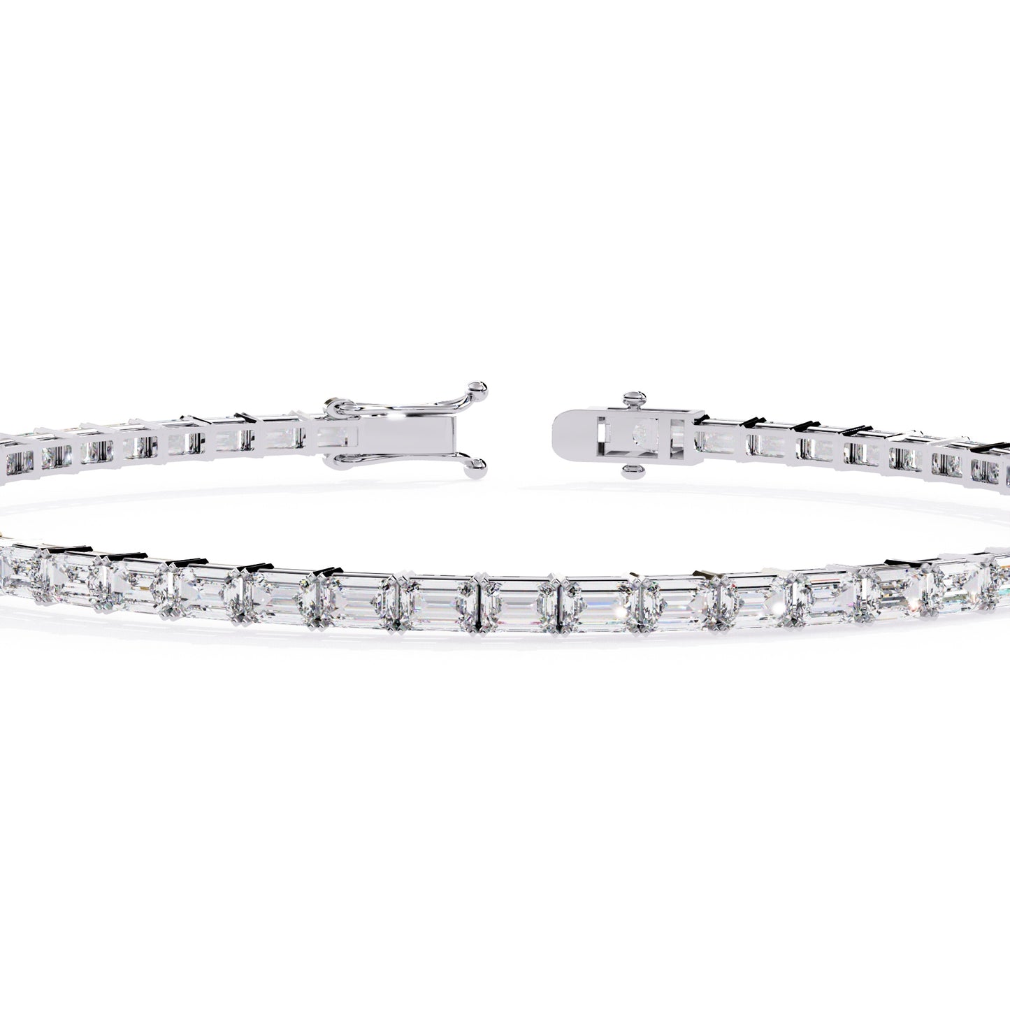 Elegant Baguette Diamond Line Bracelet