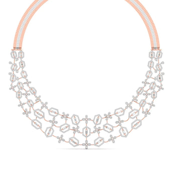 Baguette & Round Diamond Necklace Best lab grown diamond jewellery brand