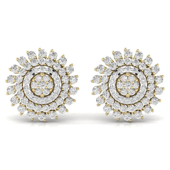 Buy Gold Round Diamond Stud Earring from Ivana Jewels Best lab grown diamond jewellery brand