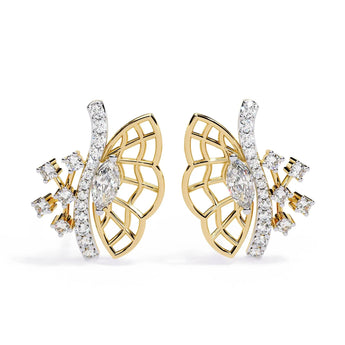 Buy Butterfly Solitaire Diamond Stud Earring from Ivana Jewels Best lab grown diamond jewellery brand
