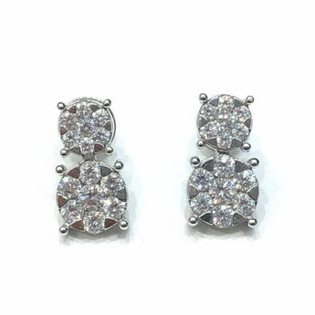 Elegant Geometric Diamond Dangle Earrings