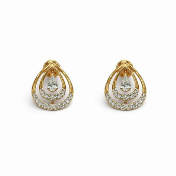 Pear Diamond Cluster Teardrop Studs
