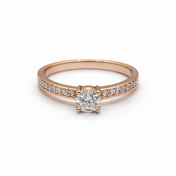 Round Diamond Double Halo Engagement Ring