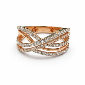 Elegant Multi-Layer Diamond Band