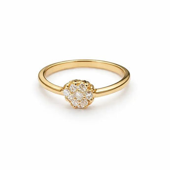 Marquise Diamond Flower Blossom Statement Ring