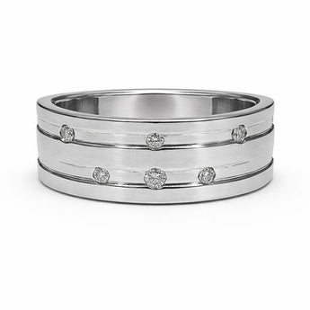 Contemporary Men's Diamond Wedding Band