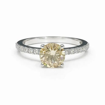 1.897 Carat Round Brilliant Diamond Engagement Ring