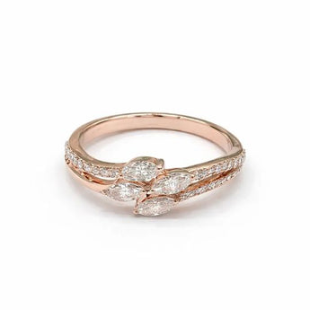 Nature-Inspired Marquise Diamond Fashion Ring