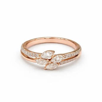 Nature-Inspired Marquise Diamond Fashion Ring